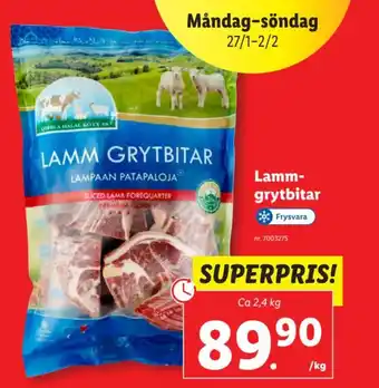 Lidl Lamm- grytbitar erbjuda