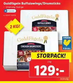 Lidl Guldfågeln Buffalowings/Drumsticks erbjuda