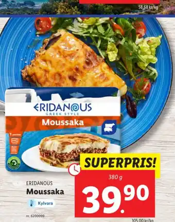 Lidl ERIDANOUS Moussaka erbjuda