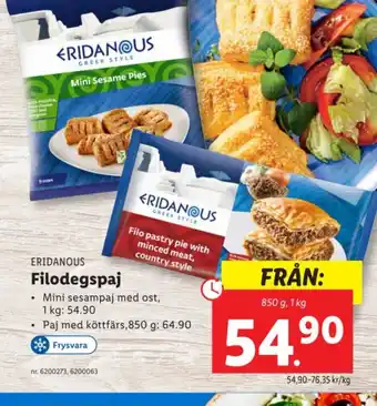 Lidl ERIDANOUS Filodegspaj erbjuda