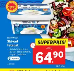 Lidl ERIDANOUS Skivad fetaost erbjuda