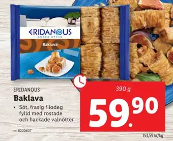 Lidl ERIDANOUS Baklava erbjuda