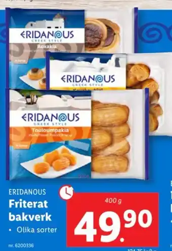 Lidl ERIDANOUS Friterat bakverk erbjuda