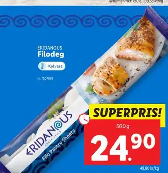 Lidl ERIDANOUS Filodeg erbjuda