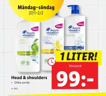 Lidl Head & shoulders erbjuda