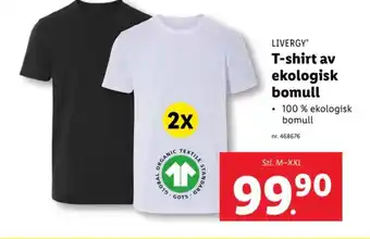 Lidl LIVERGY T-shirt av ekologisk bomull erbjuda