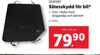 Lidl ZOOFARI Sätesskydd för bil* erbjuda