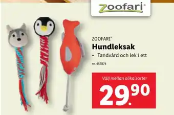 Lidl Zoofari Hundleksak erbjuda