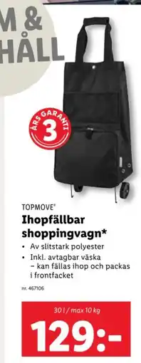 Lidl TOPMOVE Ihopfällbar shoppingvagn* erbjuda