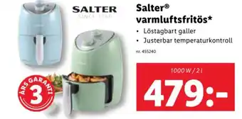 Lidl SalterⓇ varmluftsfritös* erbjuda