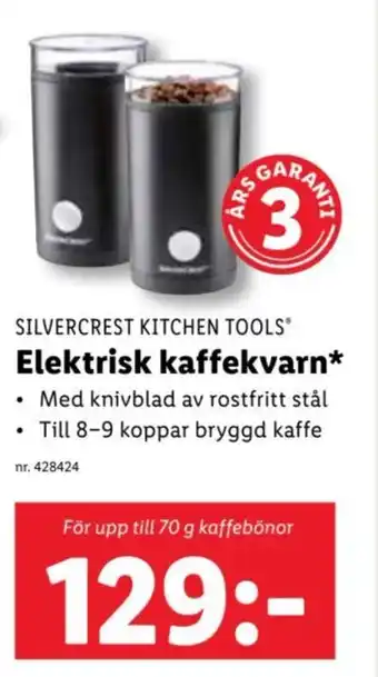 Lidl SILVERCREST KITCHEN TOOLS Elektrisk kaffekvarn* erbjuda