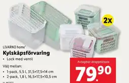 Lidl LIVARNO home Kylskåpsförvaring erbjuda