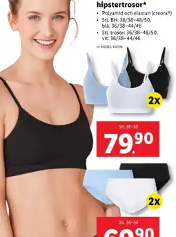 Lidl Sömlös bustier/ hipstertrosor* erbjuda