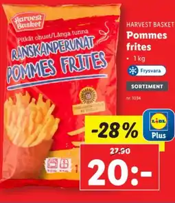 Lidl HARVEST BASKET Pommes frites erbjuda