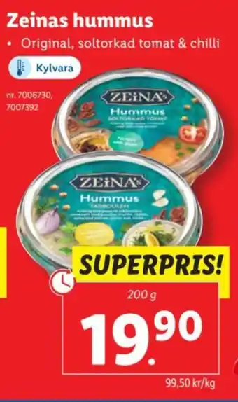 Lidl Zeinas hummus erbjuda