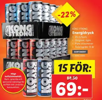 Lidl KONG STRONG Energidryck erbjuda