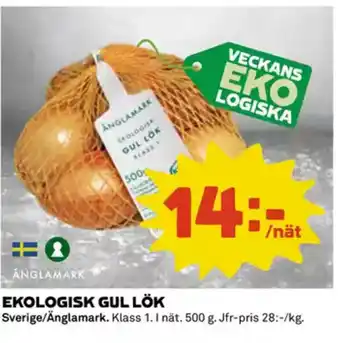 Coop Daglivs Ekologisk gul lök erbjuda