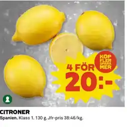 Coop Daglivs Citroner erbjuda