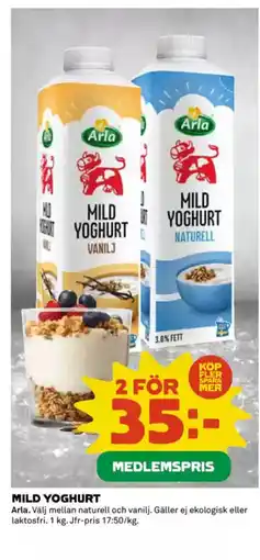 Coop Daglivs Mild yoghurt erbjuda