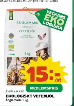 Coop Daglivs EKOLOGISKT VETEMJÖL Änglamark. erbjuda