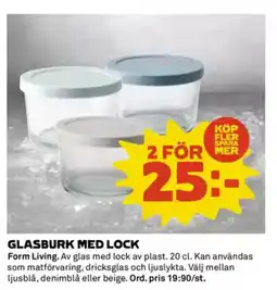 Coop Daglivs Glasburk med lock erbjuda