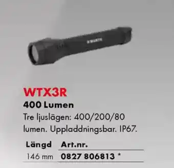 Würth WTX3R 400 Lumen erbjuda