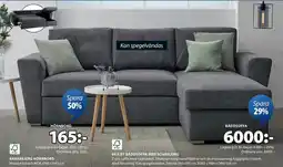 JYSK VEJLBY BÄDDSOFFA MED SCHÄSLONG erbjuda