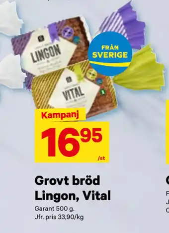 City Gross Grovt bröd Lingon, Vital erbjuda