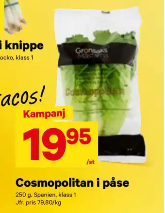 City Gross Cosmopolitan i påse erbjuda