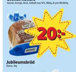 Östenssons Jubileumsbröd erbjuda