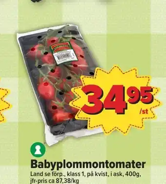 Östenssons Babyplommontomater erbjuda