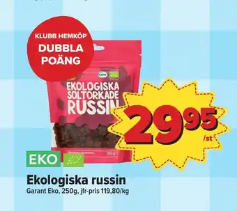 Östenssons Ekologiska russin erbjuda