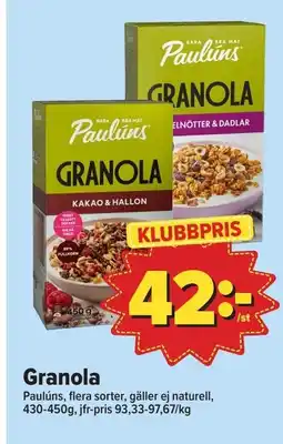 Östenssons Granola erbjuda