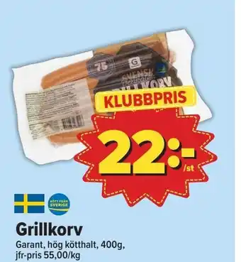 Östenssons Grillkorv erbjuda