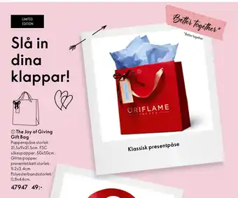 Oriflame The Joy of Giving Gift Bag erbjuda