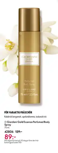 Oriflame 1 Giordani Gold Essenza Perfumed Body erbjuda