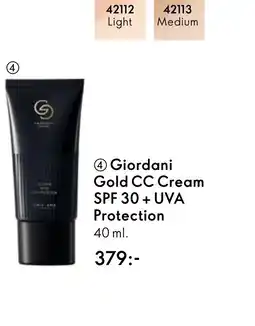 Oriflame Giordani Gold CC Cream SPF 30 + UVA erbjuda