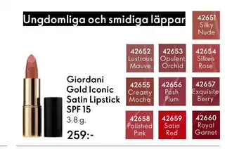 Oriflame Giordani Gold Iconic Satin Lipstick Mocha erbjuda