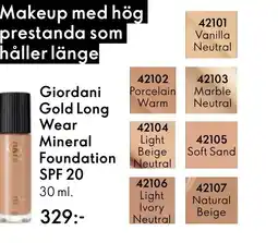 Oriflame Giordani Gold Long Wear Mineral Foundation erbjuda