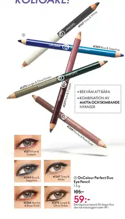 Oriflame ⑪OnColour Perfect Duo Eye Pencil erbjuda