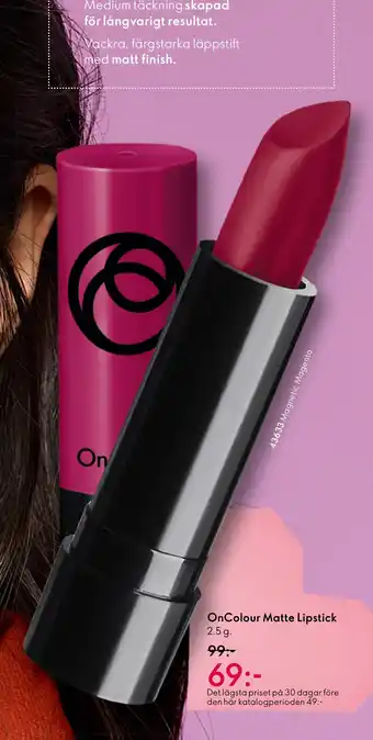 Oriflame OnColour Matte Lipstick erbjuda