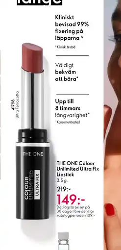 Oriflame THE ONE Colour Unlimited Ultra Fix Lipstick erbjuda