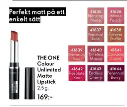 Oriflame THE ONE Colour Unlimited Matte Lipstick erbjuda