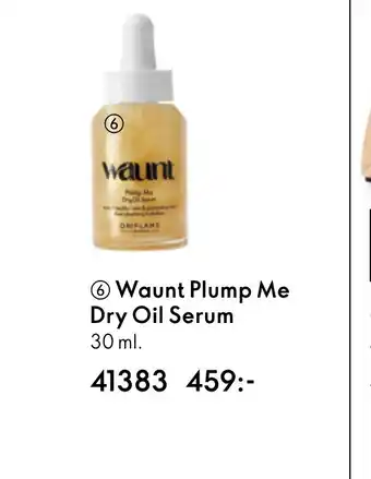 Oriflame Waunt Plump Me Dry Oil Serum erbjuda