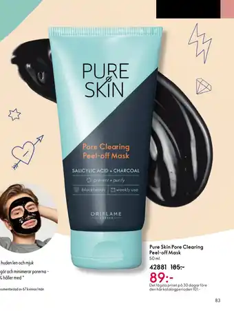 Oriflame Pure Skin Pore Clearing Peel-off Mask erbjuda