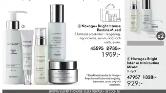 Oriflame ②Novage+ Bright Intense Routine Mixed erbjuda