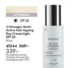 Oriflame Novage+ Multi- Active Anti-Ageing Day Cream Light SPF 30 erbjuda