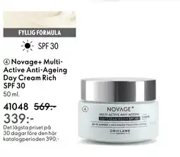 Oriflame Novage+ Multi- Active Anti-Ageing Day Cream Rich SPF 30 erbjuda