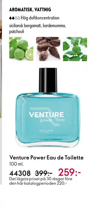 Oriflame Venture Power Eau de Toilette erbjuda