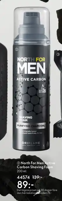 Oriflame North For Men Active Carbon Shaving Foam erbjuda